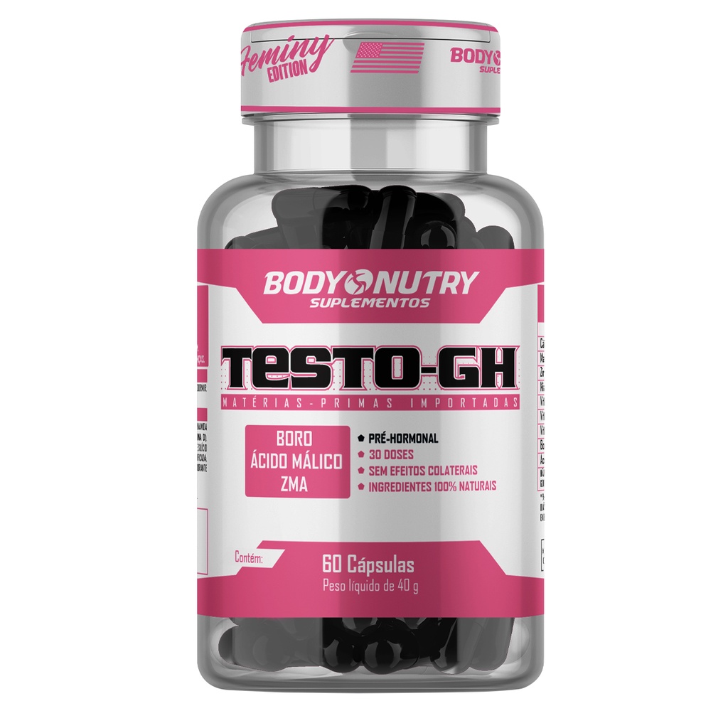Testo-GH Feminy 60 caps - Body Nutry | Shopee Brasil