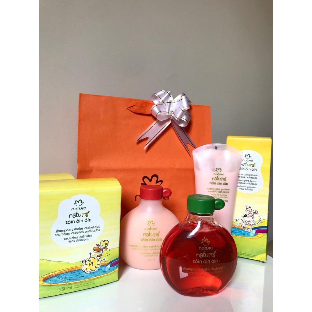 Presente Naturé Toin Oin Oin Natura - 1 shampoo 250ml, 1 condicionador 250  ml e 1 creme de pentear 200ml - Acompanha Sacola de Presente | Validade  08/2022 | Shopee Brasil