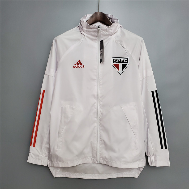 2021/2022 São Paulo Time De Futebol Top Camisa Casaco De Treinamento Dos Homens Qualidade Original Bolso Da Jaqueta AAA Branco21/22