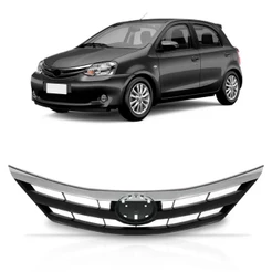 Grade Radiador Etios 2013 14 15 2016 Preta Com Friso Cromado
