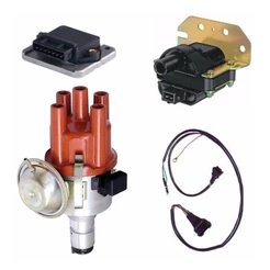 Kit Ignição Eletrônica Fusca Brasília Kombi Distribuidor Módulo Bobina e Chicote