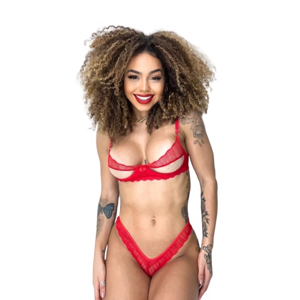 Kit 2 Conjuntos de Lingerie Anitta - Tule sem Bojo