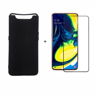 Capa Capinha Case Aveludada + Película de vidro 9D SAMSUNG GALAXY A80