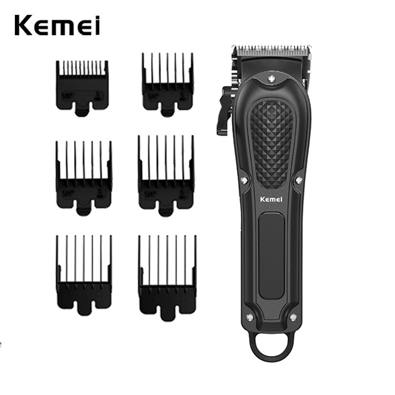 Cortador De Cabelo Kemei Profissional Sem Fio Barbeiro Recarregável Elétrico Silencioso em Oferta na Shopee