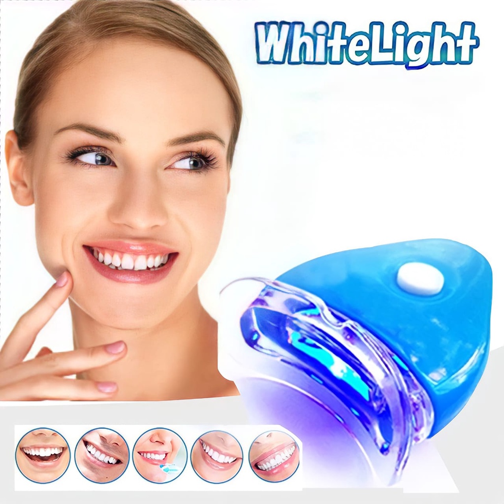 Kit Clareador Dental 2 Gel Whitelight Clareamento Dentario + Led