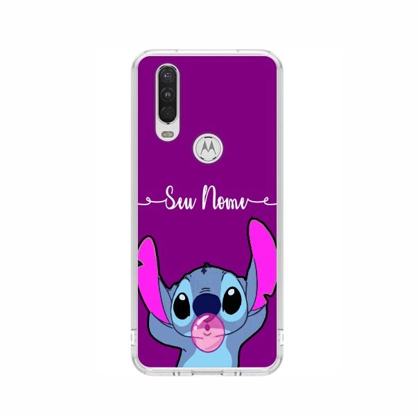 Capa de Celular Capinha Moto One Action Personalizada - Stitch Nome em Oferta na Shopee