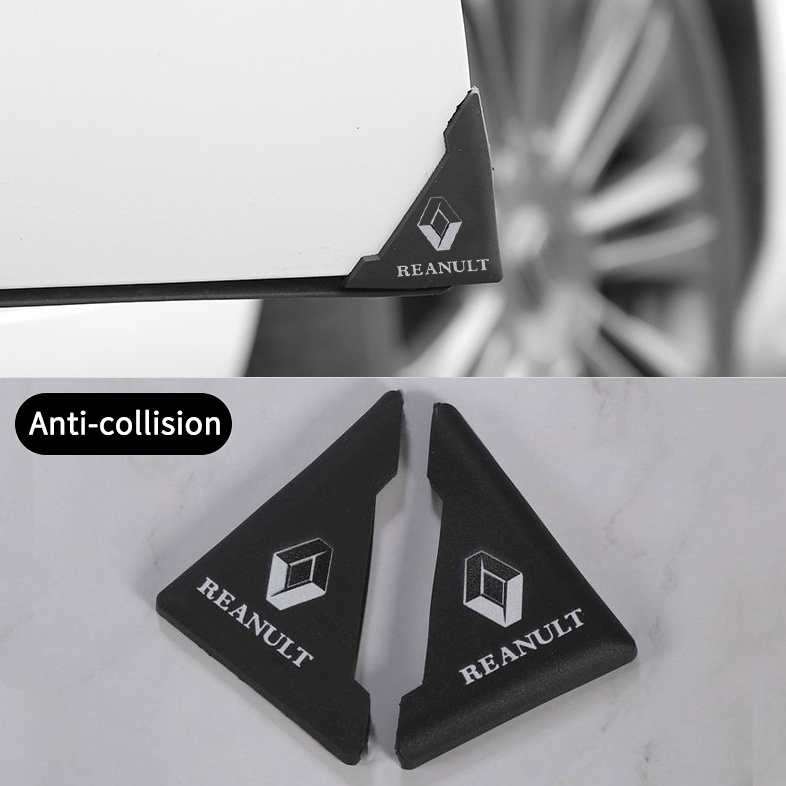 2 Peças Para Renault Canto Da Porta Do Carro Anti-Colisão Adesivo Proteção Acessórios Para Renault Clio Fluence Duster Megane 2 Sandero Kwid Logan Captur Scenic Kiger Koleos
