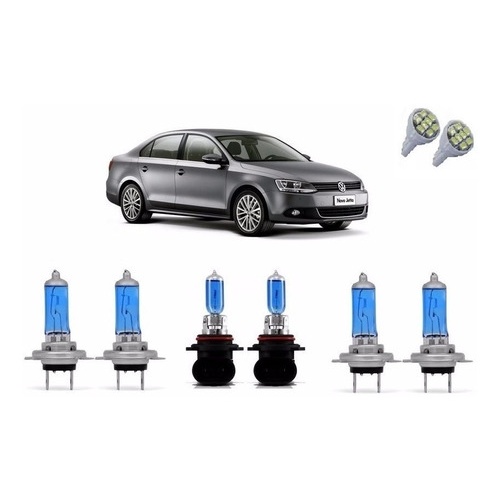 Kit Lâmpada Super Branca Farol E Milha Vw Jetta 2007 A 2014 em Oferta na Shopee