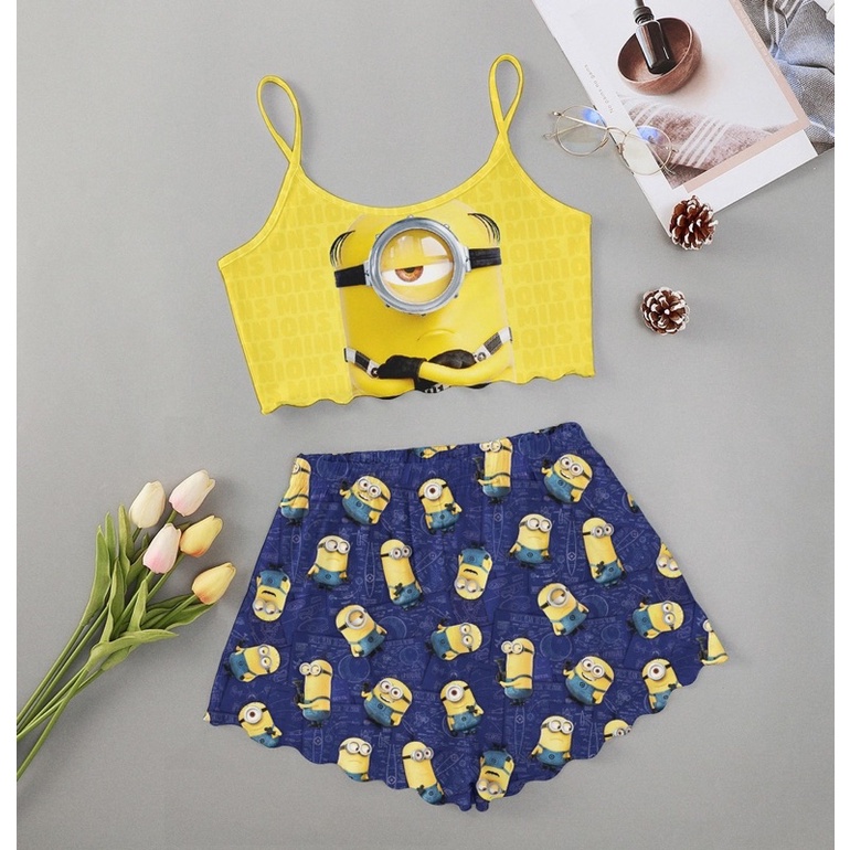 Estilo Doll | Pijama Curto Baby Doll | Conjuntos de Pijama Baby Doll Feminino em Oferta na Shopee