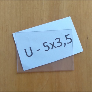 Porta etiquetas U 5 X 3,5 C/D.face 100 Pçs.