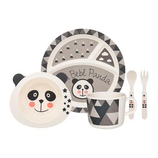 Conjunto Refeição Infantil 5 Peças Bebê Panda