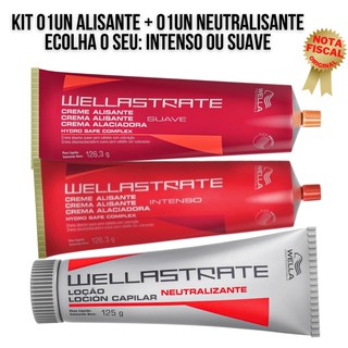 Kit Wella Alisante Capilar Profissional Wellastrate Intenso ou Suave Escolha o Seu Completo Sem Formol