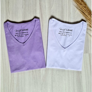 Kit 5 T Shirt Camiseta Blusa Blusinha Feminina Gola V Podrinha 100% Algodão Confort Premium