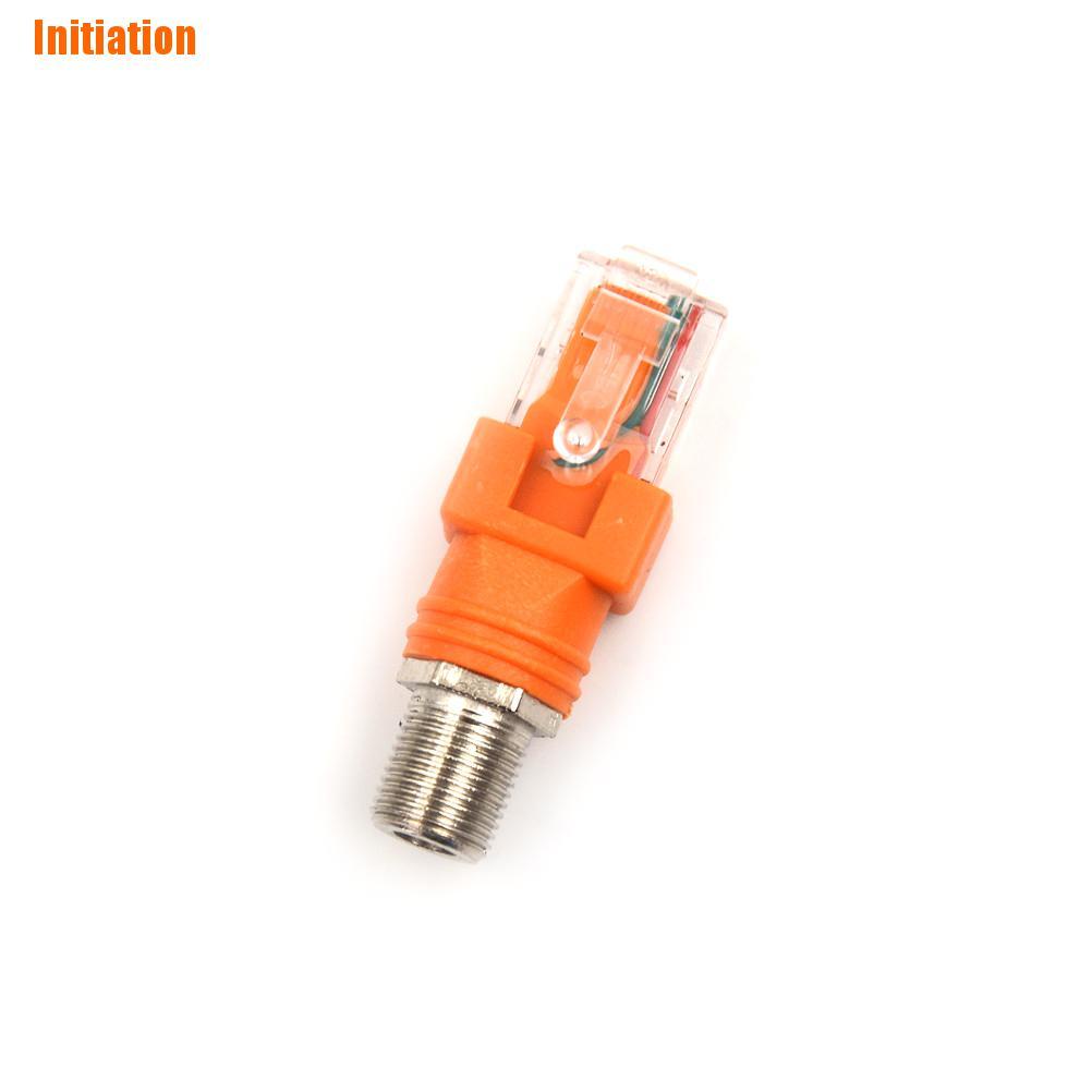 Iniciação > Novo F Fêmea Para Rj45 Macho Coaxial Coaxial Barril Acoplador Adaptador Rj45 Para Conector Rf