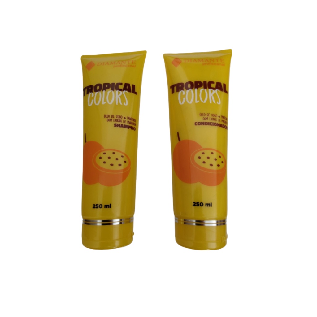 Shampo E Condicionador Tropical Colors Maracujá Diamante Profissional 250ml