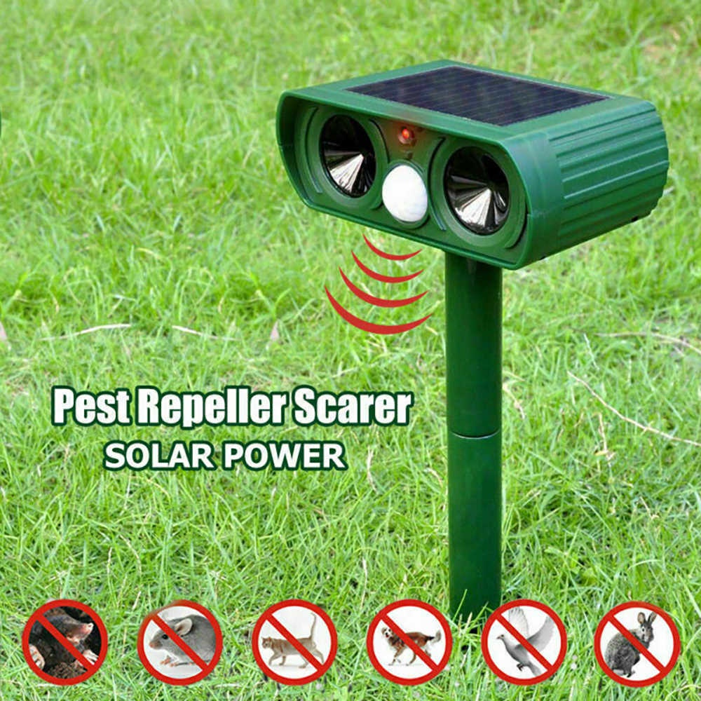 Repelente Ultrassônico Solar Animal Repelente Afasta Gato Cão Raposa Cobra Rato