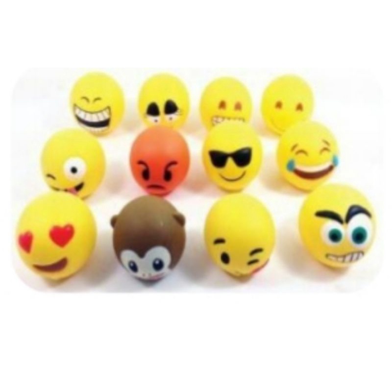 Bolinha Smiley Emoticons 45mm Pacote 100 Unidades Variadas