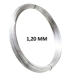 Arame de aço inox polido brilhante Duro 1,20Mm Para Snaps, Iscas Artificiais