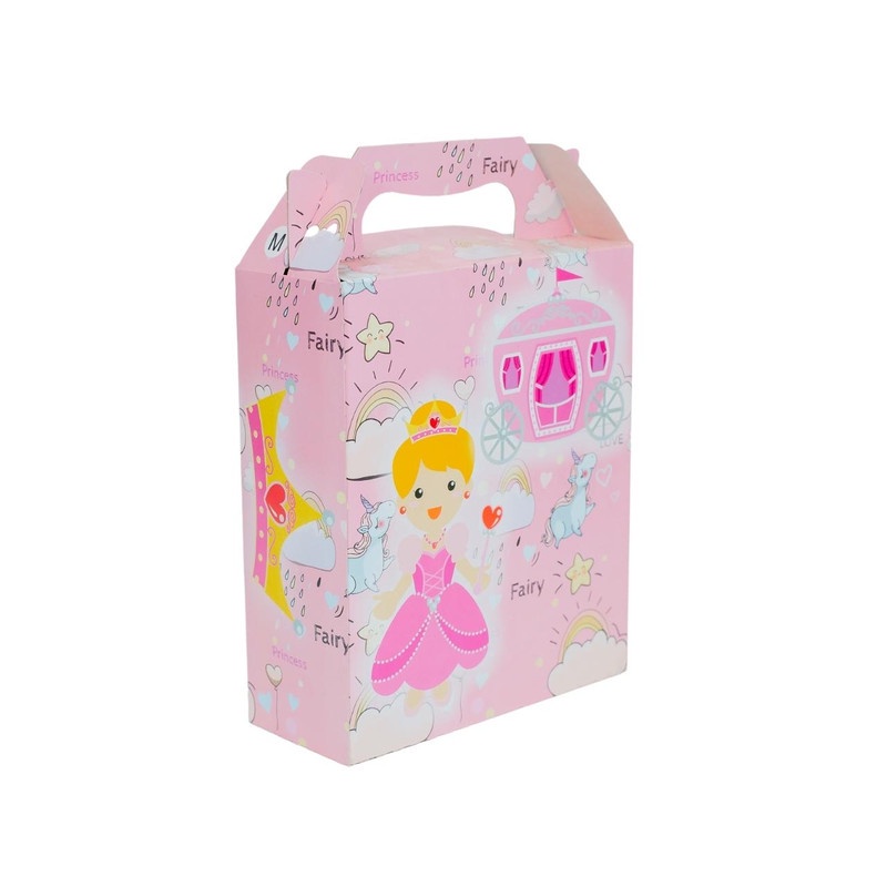 Caixa Para Presente Estampa Princesa Tam. M - 25 Unidades