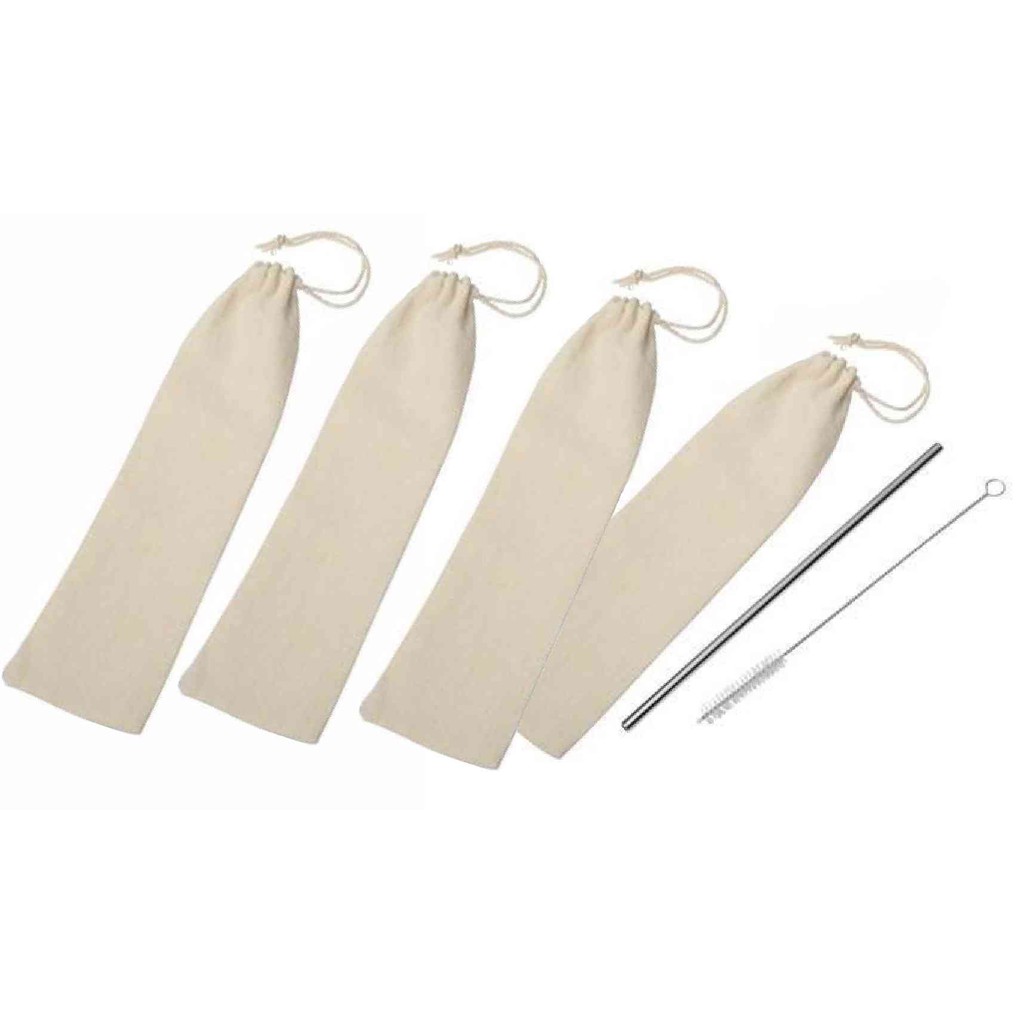 50 porta canudo e utensilio em algodão ecologicamente correto