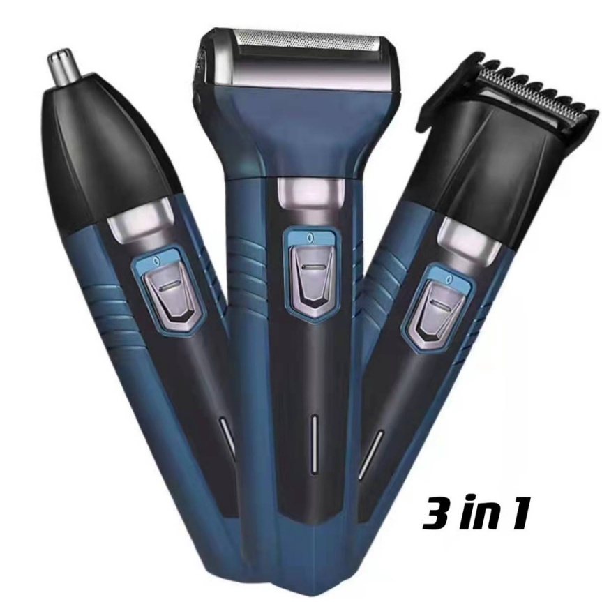 Máquina Barbear  3 Em 1 maquina Corte Cabelo Nariz Barba Pelos e Corpo barbeador SHAWN STAR