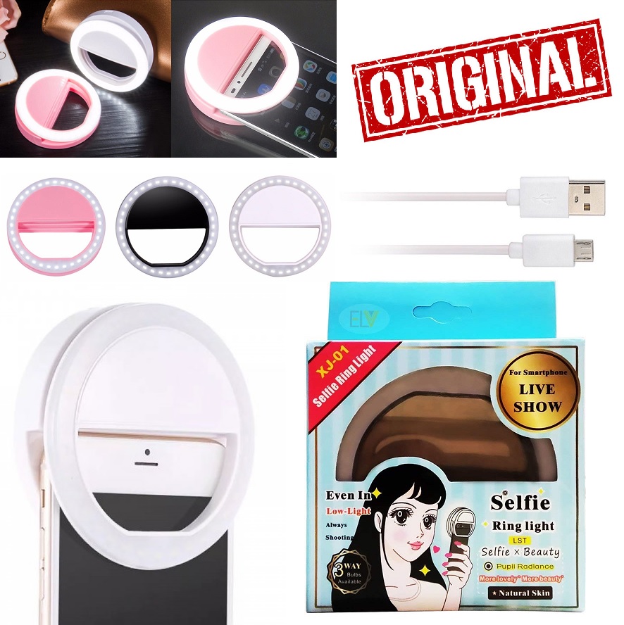 Luz De Selfie Ring Light Flash Anel Led Celular Recarregável Selfie Vídeo Youtuber Universal Android Iphone Original