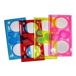 Kit 2 Réguas Mágicas Espirógrafo Mandala Spirograph Desenho