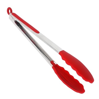 Pinça Pegador Culinário Silicone Inox