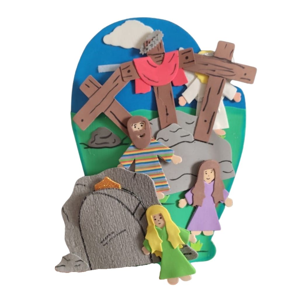 Recurso Visual Para Ministério Infantil - Luva De Eva Para Contação de Histórias - Ressurreição de Jesus