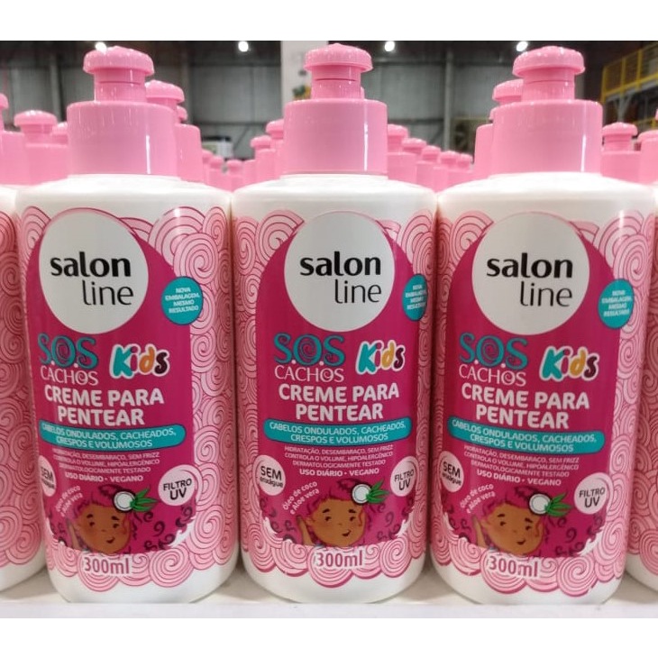 Creme Para Pentear Salon Line Infantil Sos Cachos Kids 300ml Shopee Brasil