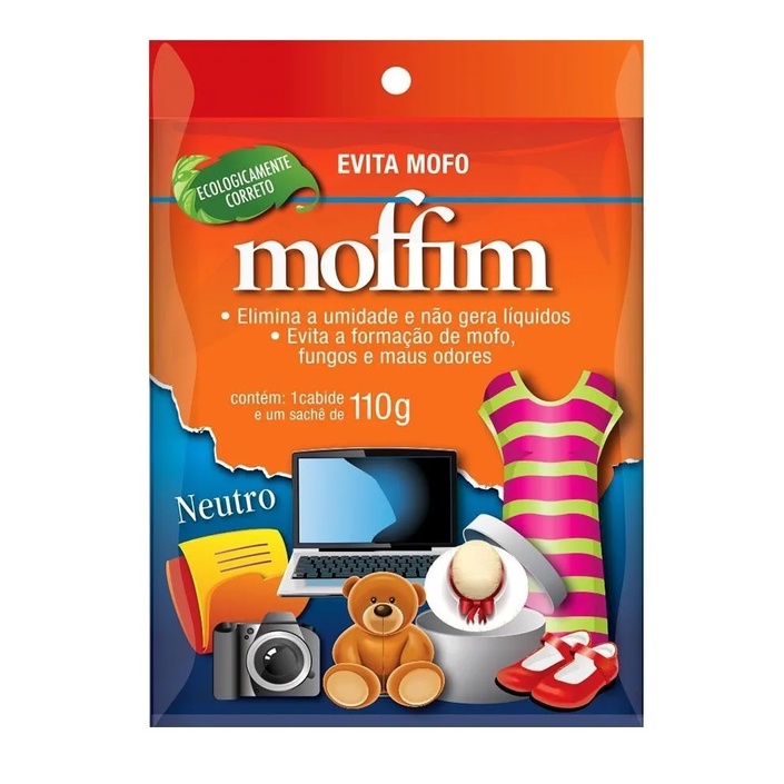 Desumidificador De Ar Antimofo Sachet 110g Moffim - Ideal Para Sapateiras, Gavetas, Closets, Equipamentos Fotográficos