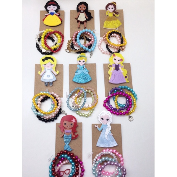 Kit Acessorio Infantil Menina Princesa Disney com Presilha de Cabelo e ...
