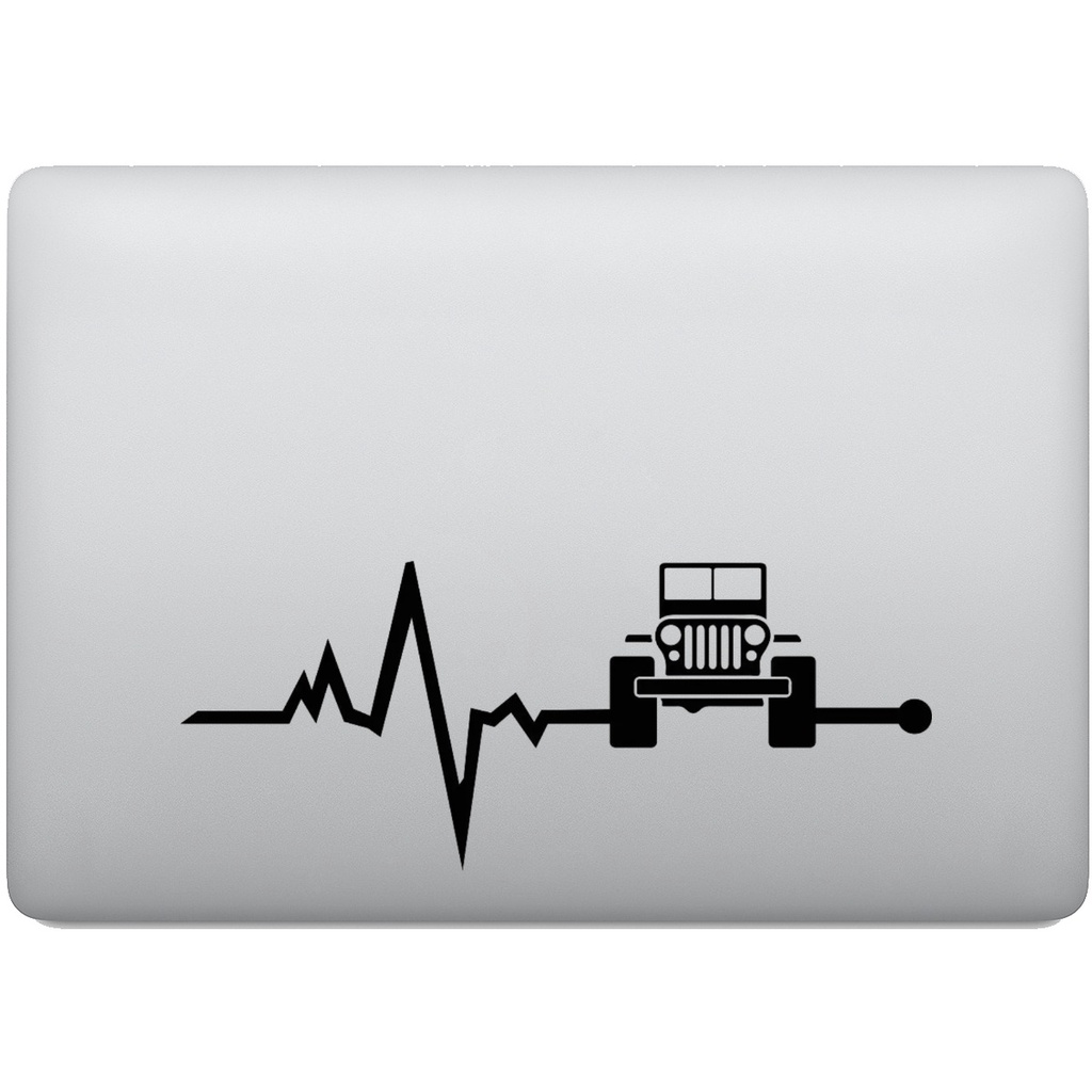 Adesivo de Notebook Jeep Willys na Veia - Amor por Jeep