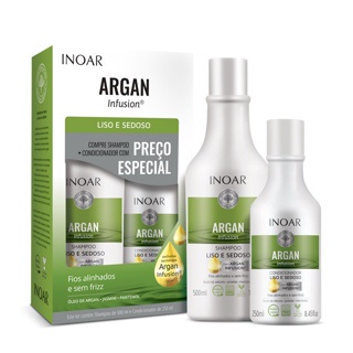 Inoar Argan Infusion - Kit Liso e Sedoso 750ml em Oferta na Shopee