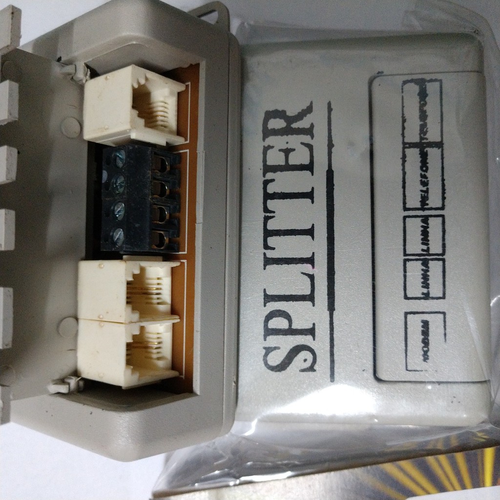 Splitter Adsl Filtro Separador Sinal, Dados E Voz A-22 2-pçs