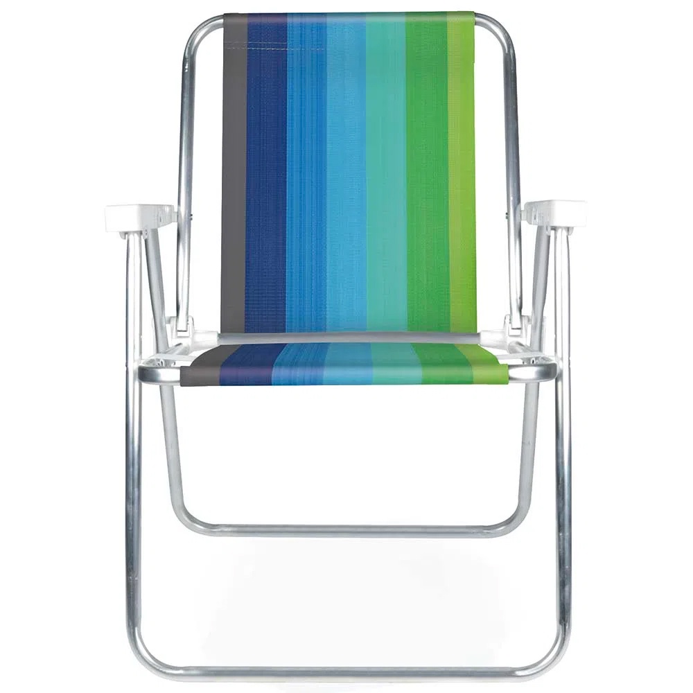 Detalhes do Cadeira de Praia Piscina Alta Confort Alumínio Dobrável Cores Mor