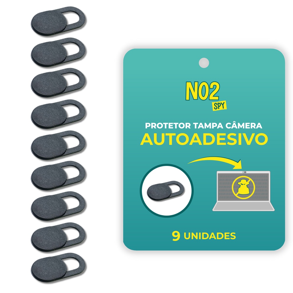 Tampa Câmera Webcam Cover Kit 9 Unidades Original NO2SPY Ultrafino Autoadesivo Proteção de Privacidade Universal Notebook Tablet