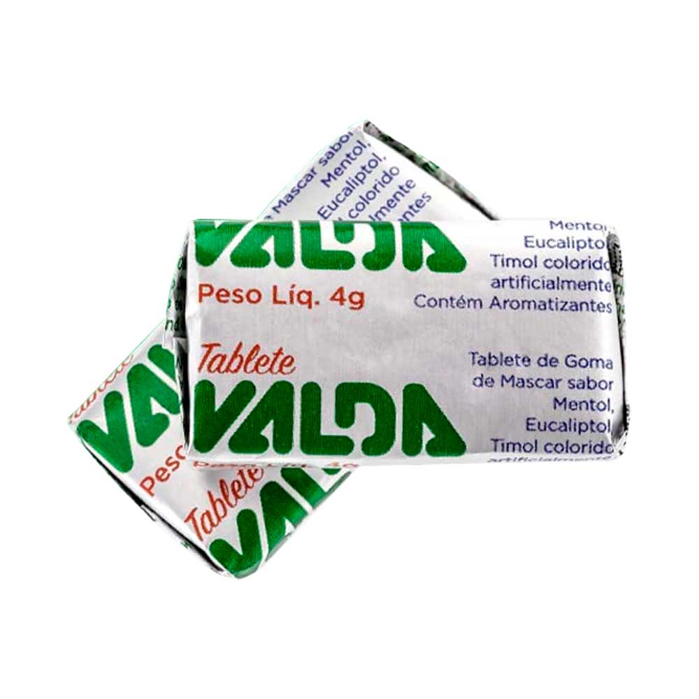 Goma de Mascar Tablete Mentol c/100 - Valda — imagem 2 de 2