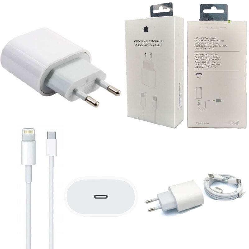 Carregador Turbo Para IPhone 12 Pro Max 20W Completo Fonte Cabo 