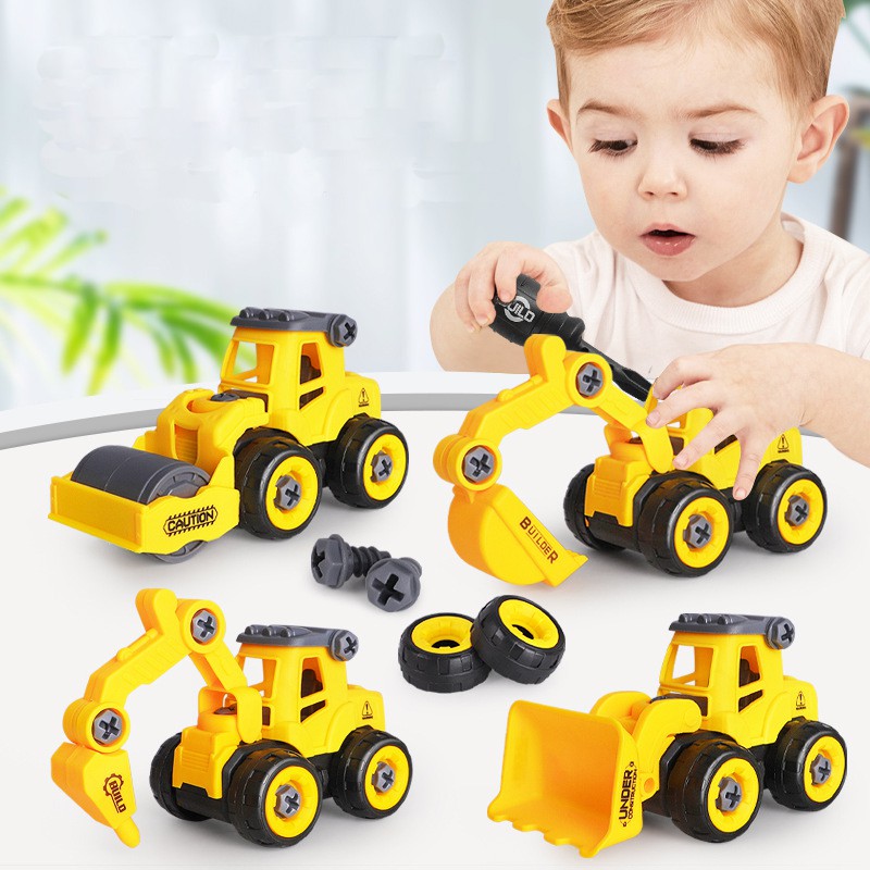 DIY Desmontar Brinquedo Construção Engenharia Carro Caminhão Basculante De Bombeiros Montado Brinquedos Para Crianças Me