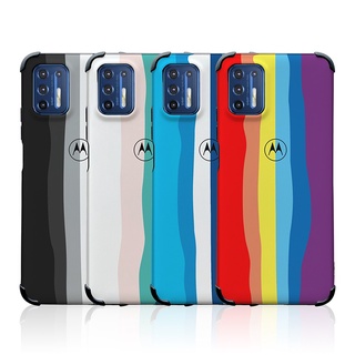Rainbow Color Case Motorola Moto G8 Plus G9 Play G7 One Macro Vision Capa Original Official Gradient Silicone Back Cover
