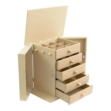 Porta Jóias de MDF Grande Porta Maquiagem e Relógio