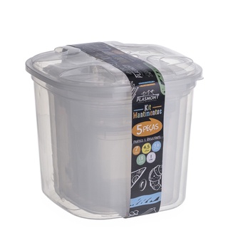 Kit De Porta Mantimentos/alimentos com 5 Peças Varias medidas