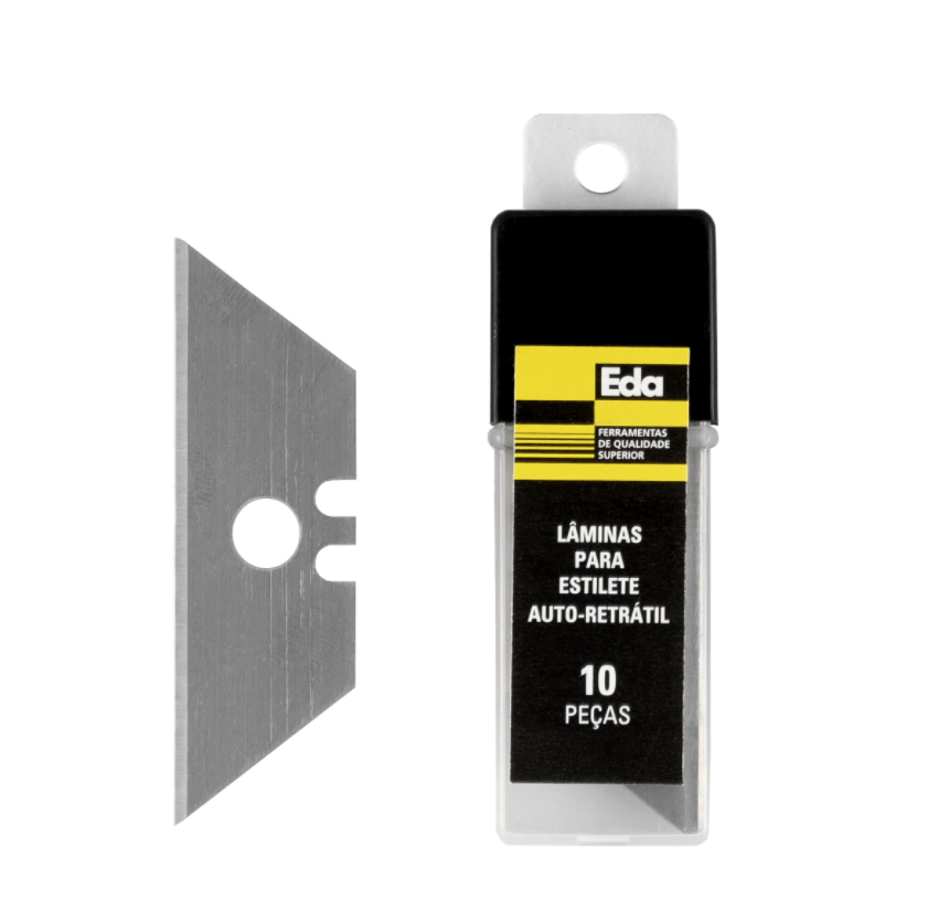 Lâminas Para Estilete Auto-retrátil Trapezoidal C/ 10 Peças EDA em Oferta na Shopee