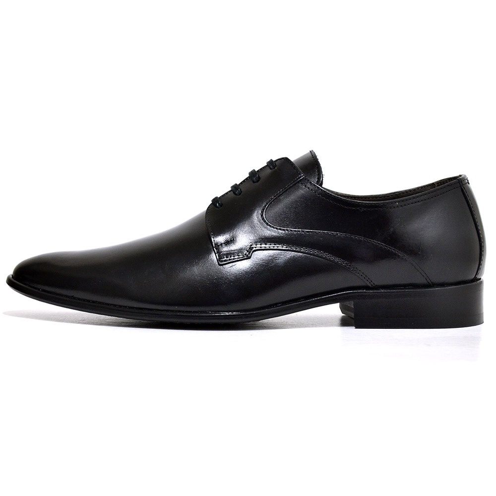 Sapato Social Elegante Liso Executivo Clássico Bico Fino Sola Couro Preto Sapataria Martins REF914