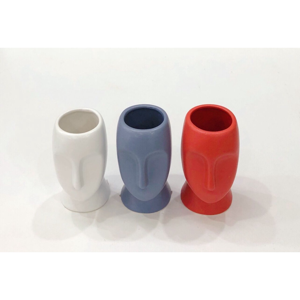Vaso Decorativo Moai Ilha de Páscoa Escultura Estátura Unitário
