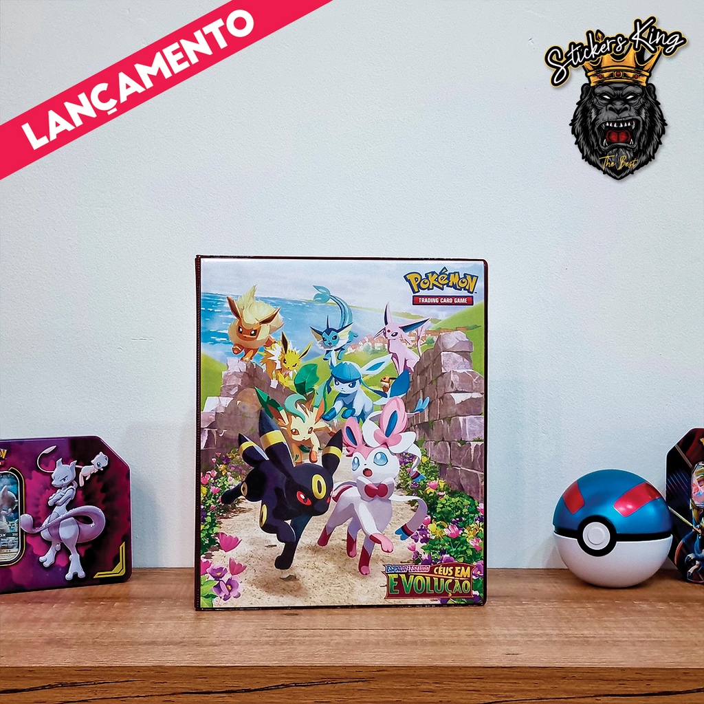 Álbum Pasta tipo Fichário compatível com Card Pokémon - Charizard Shiny e  Ash