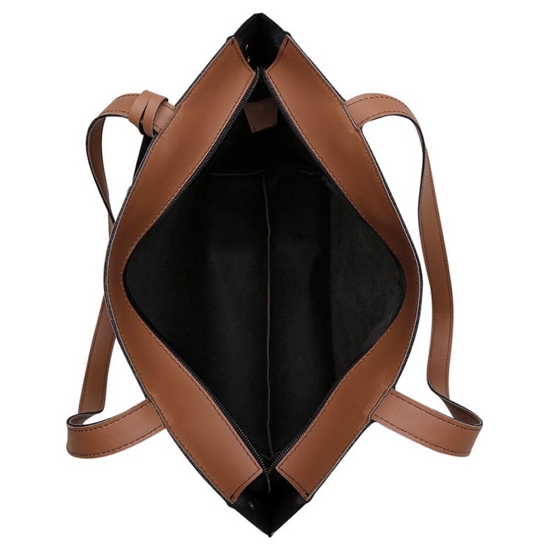 bolsa sacola Feminina Saco Grande Bolsa Shopping Bolsa Tote Couro de Ombro — imagem 2 de 2
