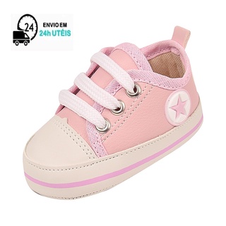 Sapatinho Bebê Tênis Star Menina Bebê Mania Direto Da Fabrica 71305 Rosa
