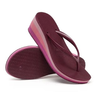 Sandalia havaiana hot sale salto anabela